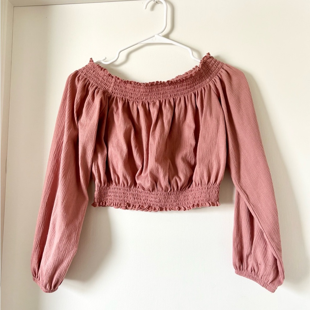 Excellent Condition Dusty Pink Off-Shoulder Top